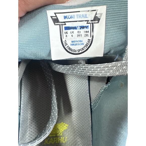 Karhu Ikoni Hiking Trail Running Shoes Comfort Size 8 Mirage Gray Deep Lagoon - Picture 4 of 10